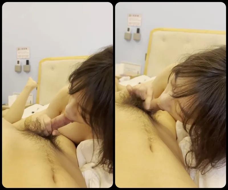 Cô bạn gái ngoan liếm láp cục thịt bự của anh